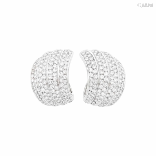 Van Cleef & Arpels Pair of Platinum, White Gold and