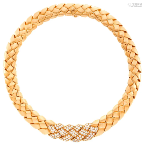 Van Cleef & Arpels Gold and Diamond Necklace, France