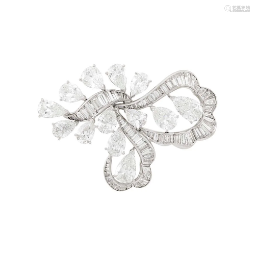 Platinum and Diamond Brooch