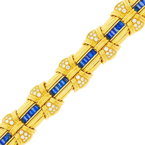 Sabbadini Gold, Sapphire and Diamond Bracelet