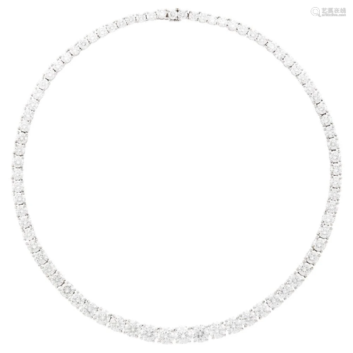 Mish Platinum and Diamond Necklace