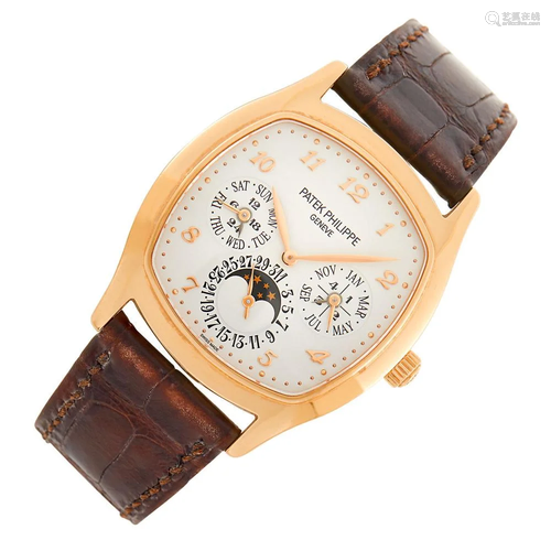 Patek Philippe Gentleman's Rose Gold 'Calendar Grand