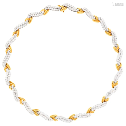 Tiffany & Co. Platinum, Gold and Diamond Necklace