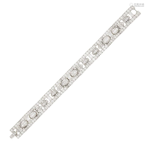 Cartier Platinum and Diamond Bracelet