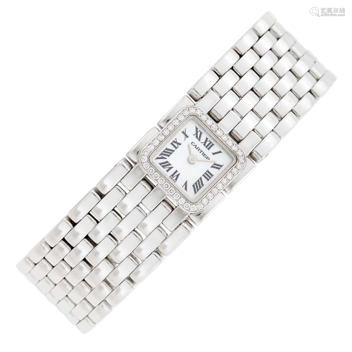 Cartier Wide White Gold, Mother-of-Pearl and Diamond