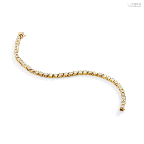 A diamond line bracelet, by David Morris