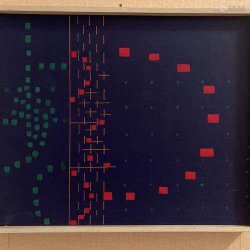 Ecole du XXe siècle Composition géométrique Huile sur toile,...