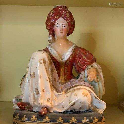 Jacob PETIT (1796-1868) Flacon statuette en porcelaine à déc...