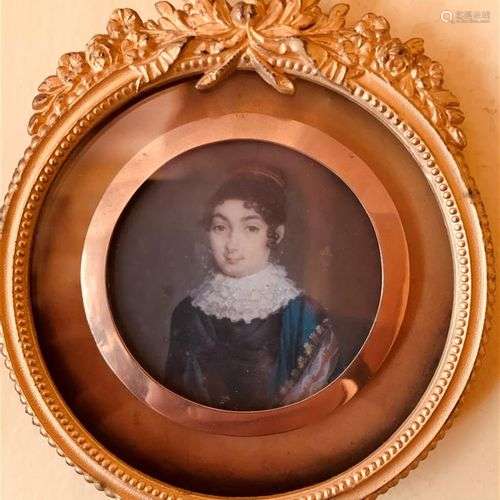 Ecole FRANCAISE du début du XIXe siècle Portrait de femme à ...