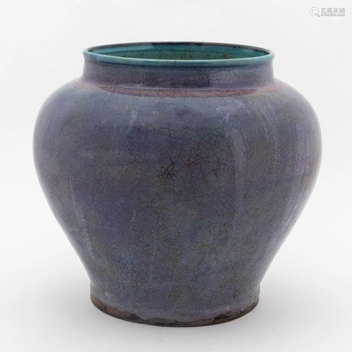 CHINESE PURPLE GLAZED JUN-WARE CERAMIC JAR