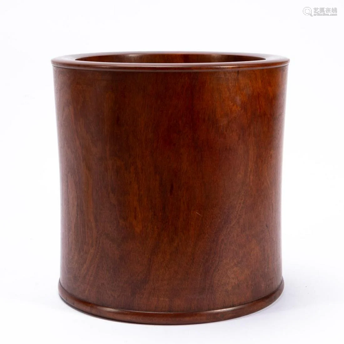 LARGE CHINESE ROSEWOOD BRUSH POT