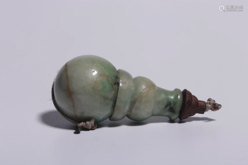 Qing Dynasty - Jadeite Buddha Head Bead