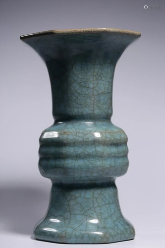 Song Dynasty - Ru Ware Gu-Form Vase