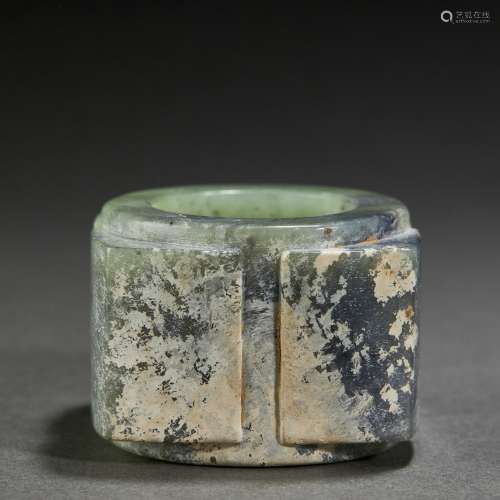 Carved Chinese Jade Archaic Cong