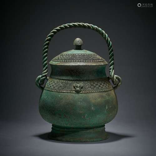 Bronze Ritual Loop-Handle Pot