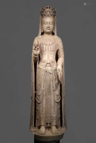 Carved Marble Stone Statue Of Bodhisattva