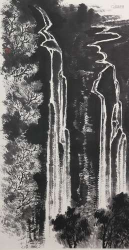 Chinese Landscape Ink Painting, Li Keran Mark