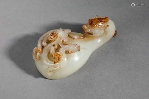 Brownish Jade Dragon Belt Hook