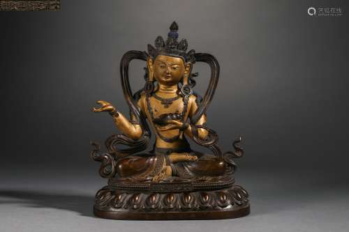 Very Rare And Fine Gilt Bronze Seated Buddha, Qing Court - Q...