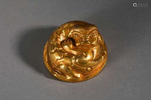 Gilt Bronze Figure Of Beast Weight