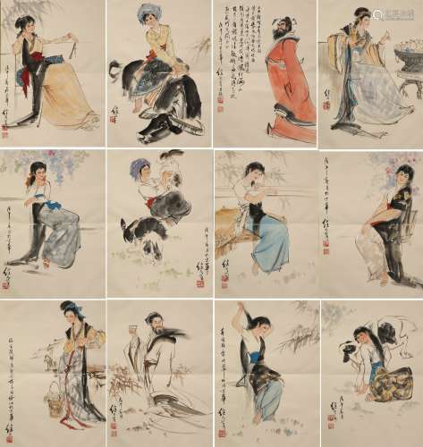Chinese Figure Painting Album, Liu Jiyou Mark