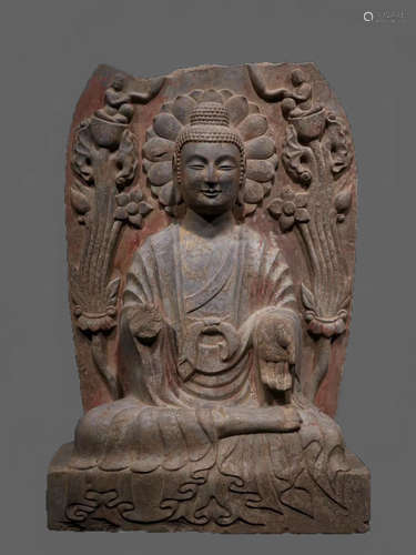 North Wei Dynasty, Buddha Statue Wit Aureole