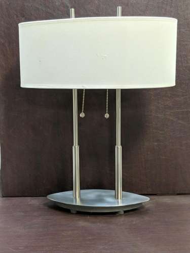 Mid Century Modern style silvertone lamp
