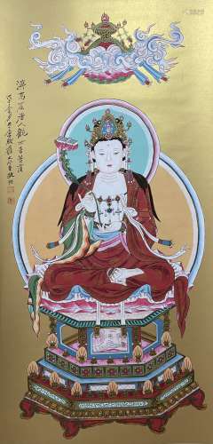 A Chinese Buddha Painting Mark Zhang Daqian