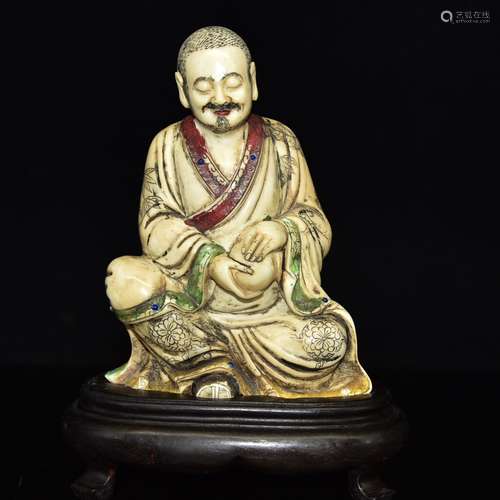 A Shoushan Stone Carved Figure  Ornament