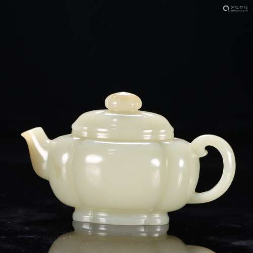 A White  Jade Tea Pot