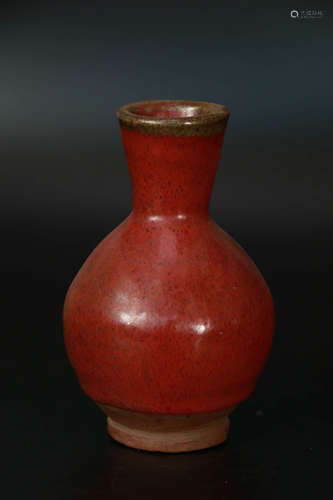 A Jun Kiln Red Glazed Porcelain Vase