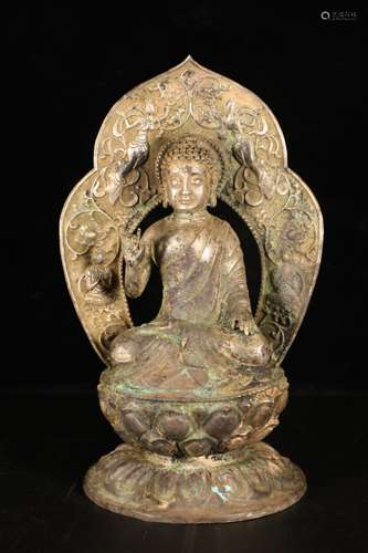 A Sterling Silver Buddha Statue