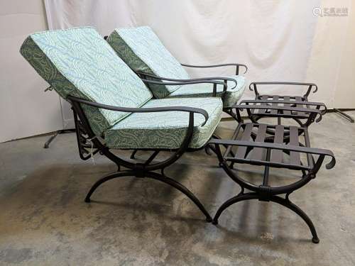 2 Jacqueline Smith Patio loungers and ottomans