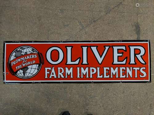 Oliver Single Sided Porcelain Sign