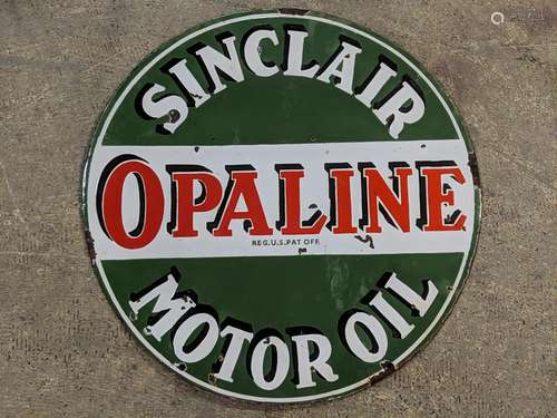 Sinclair double sided porcelain sign