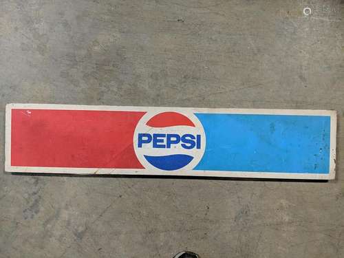 Vintage metal rectangle Pepsi sign