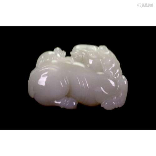 Large White Jade Figure