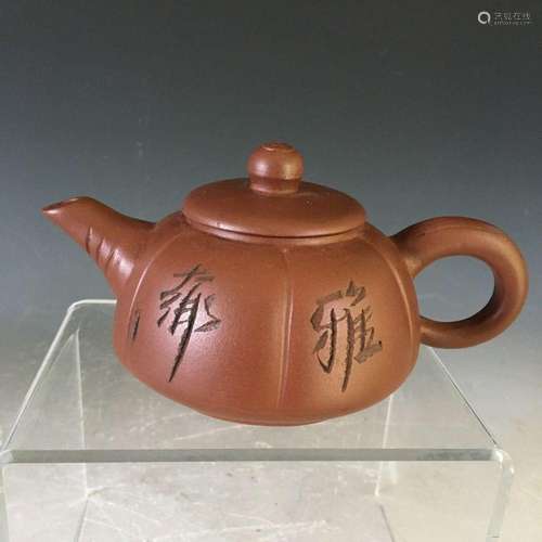 teapot perple clay