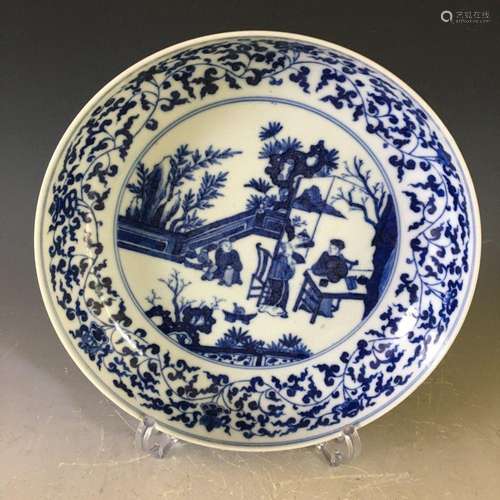 Blue and white deep bowl