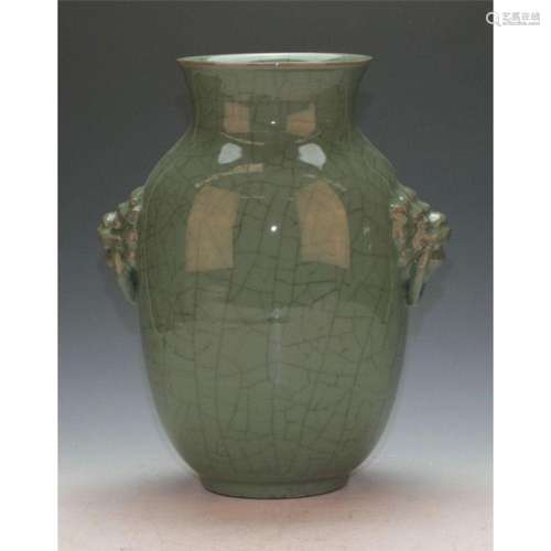 Large Longquan Baluster Vase