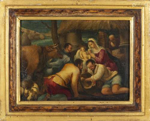 After Jacopo Bassano, 17th century The adoration of the shep...