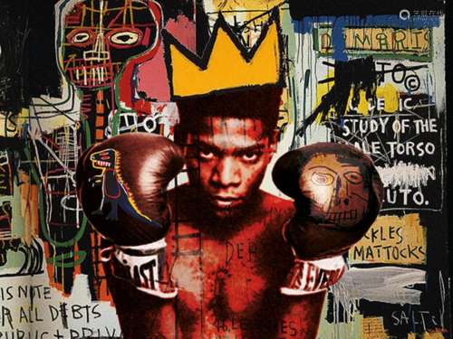 BrainRoy (né en 1980) "Boxing" Hommage à Basquiat ...