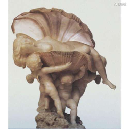 "Perle", A carved alabaster figural lamp