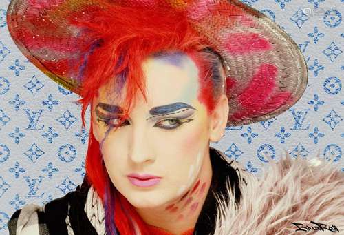 BrainRoy (né en 1980) "Boy George x Louis Vuitton Red a...