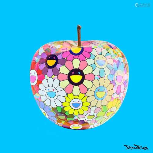 BrainRoy (né en 1980) "Apple Murakami Blue" Finiti...