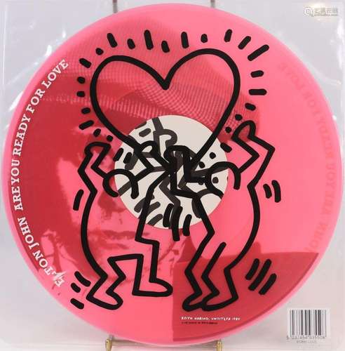 Keith Haring (1958-1990) Vinyle et pochette sérigraphiés &qu...