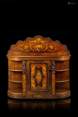 A 19th-century wooden sideboard (cm 156x99x50) (defects)...