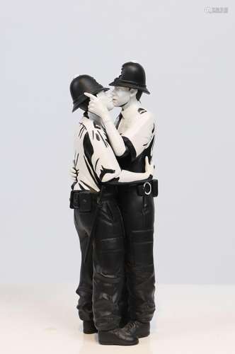 Banksy (d’après) "Brandalised - Kissing Coppers" F...