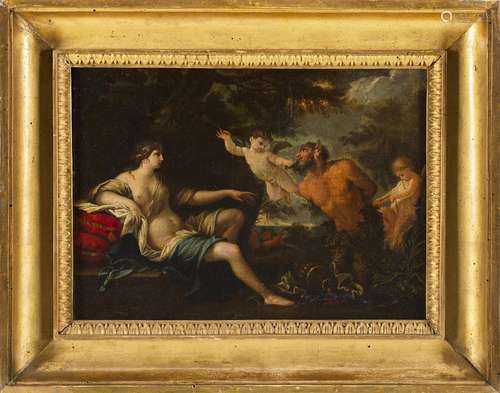 18th century school, after Filippo Lauri Venus, satyr and Cu...