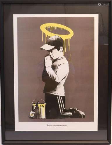 Banksy (d'aprés) "Forgive us our trespassing"...